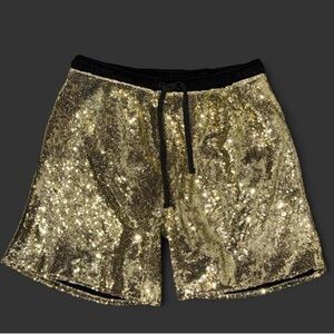Nike gold sequined shorts